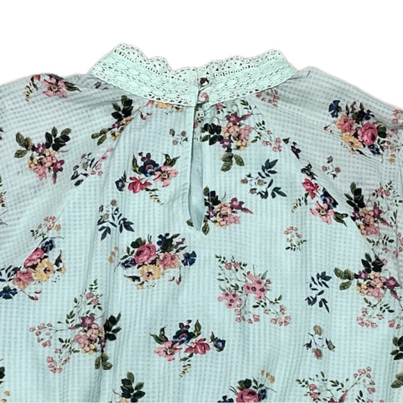 HEMANT & NANDITA Amour Floral Lace Blouse Size Large - Picture 7 of 7